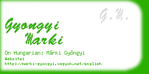 gyongyi marki business card