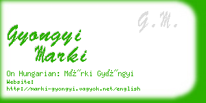 gyongyi marki business card